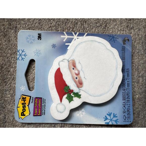 Vintage Post-it Notes Santa Shape – Super Sticky, 3M 2005, New Sealed, 50 Sheets - Picture 1 of 2